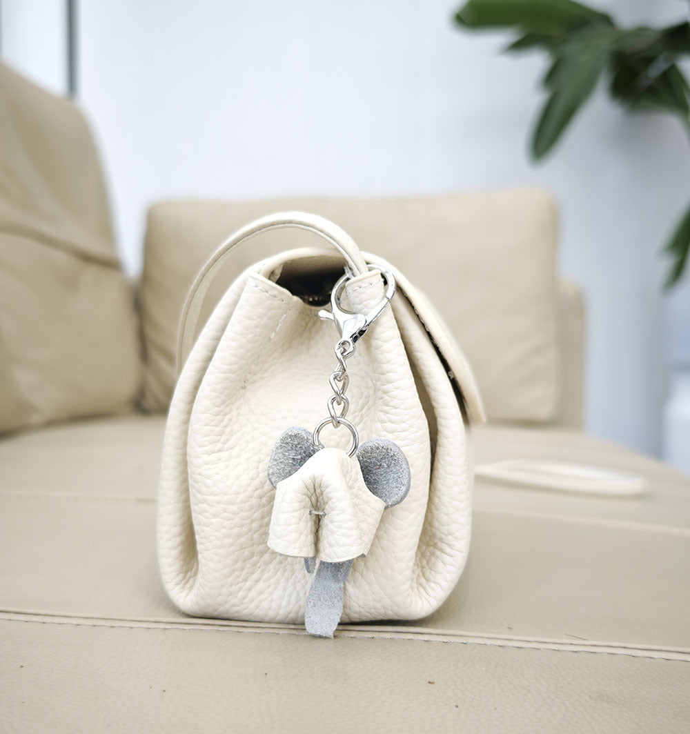 Genuine Leather Small Square Bag Daily Simple Women's Bag2025New Casual Little Elephant Commuting Versatile Cover Head Single Shoulder Crossbody Bag