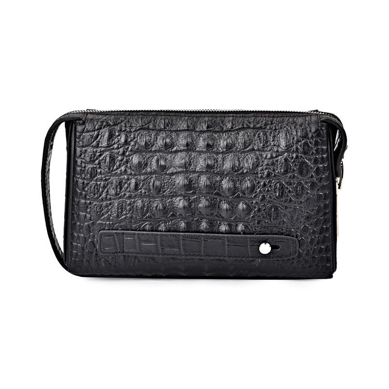 Wholesale New Men's Clutch Genuine Leather Men's Crocodile Pattern Clutch Men's Simple Anti-theft
