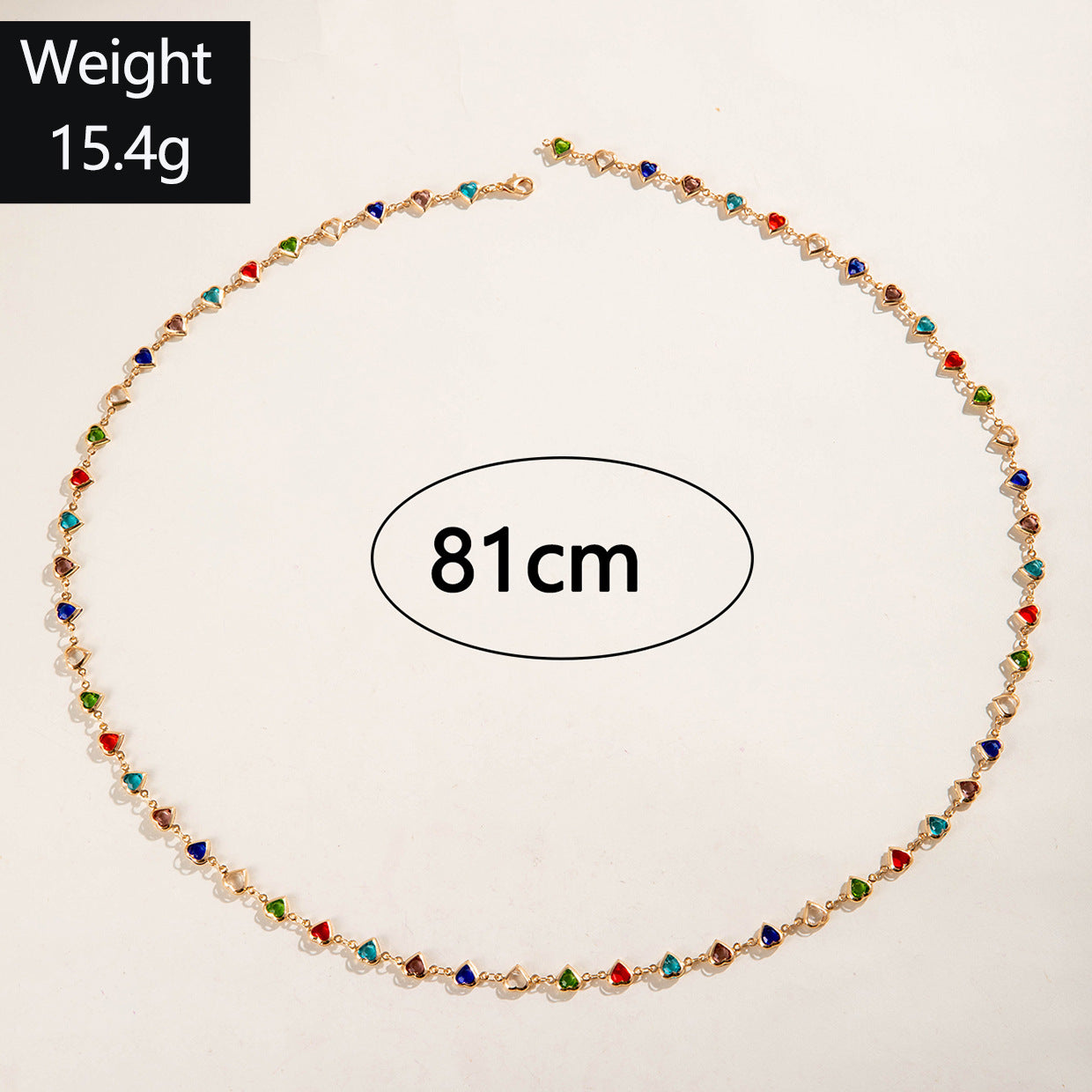 Simple Colorful Beaded Tassel y Chain Necklace Elegant Versatile Diamond-Studded Sweater Chain Jewelry