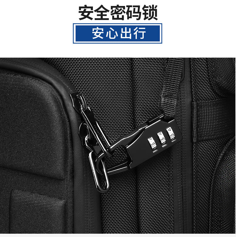 OZUKO Backpack Men's Water-Repellent Large Capacity Multi-Compartment Travel Laptop Bag Outdoor Sports Bag