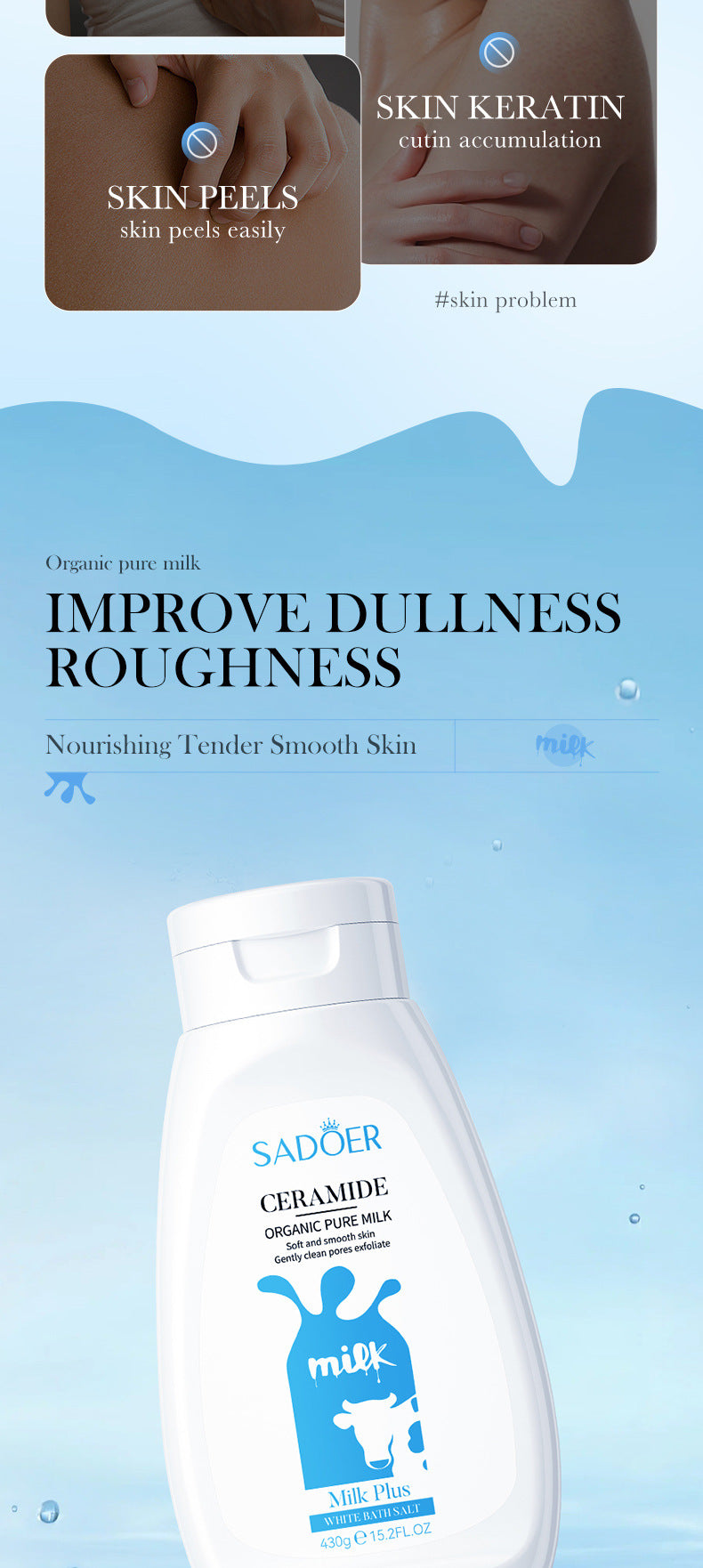 Full English Bath Salts430gSADOER Aloe Vera Milk Cleansing and Rejuvenating Body Scrub  Wholesale