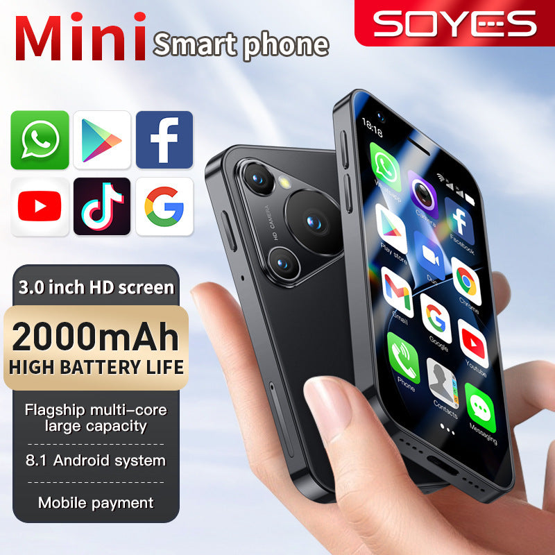P70promax Mini Mobile Phone3.04-inch Quad-Core Android8.1Ultra-Small Pocket Traditional Chinese Google