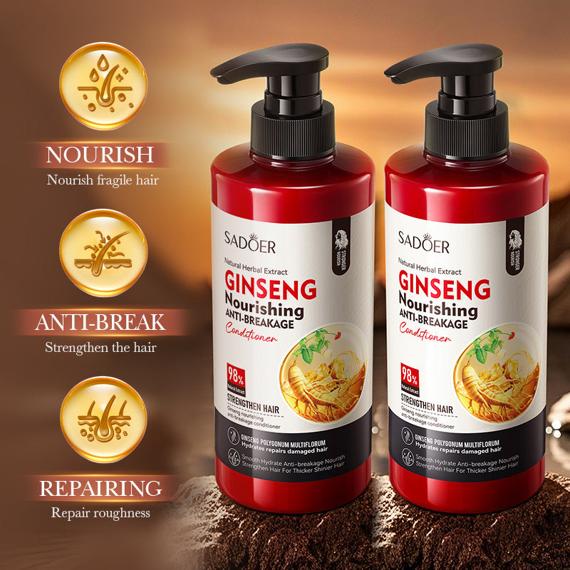 Ginseng and Polygonum Multiflorum Nourishing Hair Conditioner SADOER Anti-breakage Volumizing Conditioner Cross-Border Wholesale