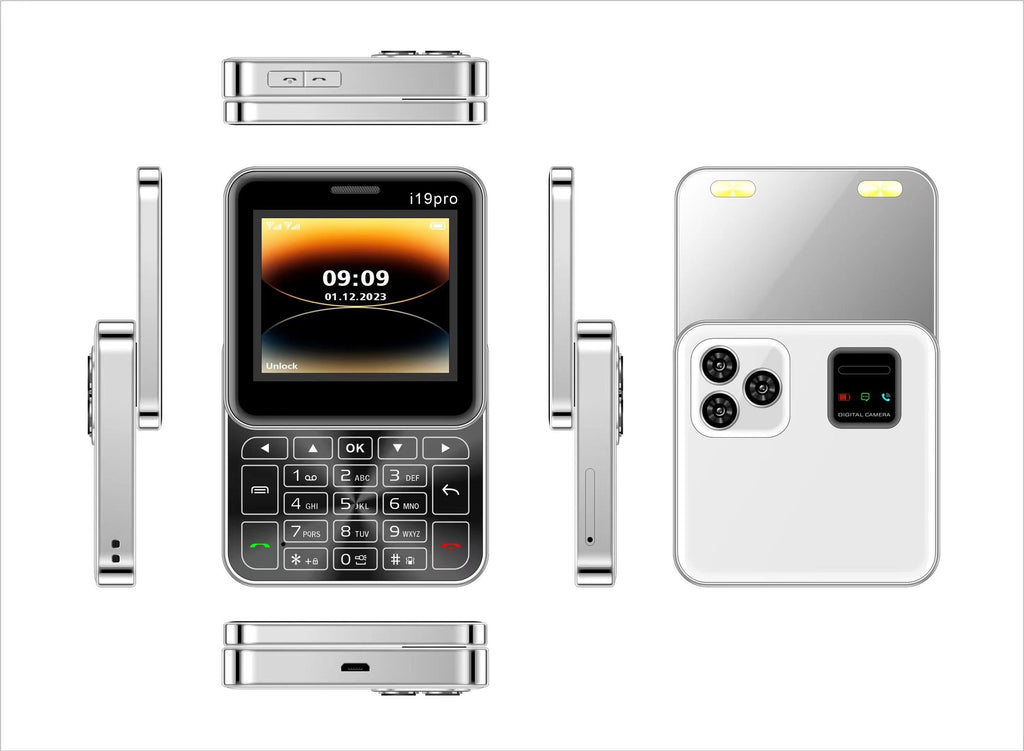 New i19pro Dual SIM Mobile Non-Smartphone,Rotating Phone Buttons for Elderly2G Mobile phone