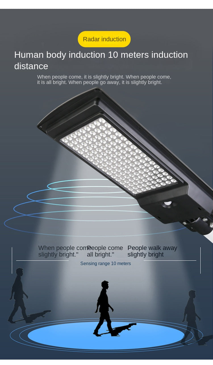 Wholesale Integrated LED Solar Street Light Human Induction New Rural Household Outdoor Garden Lamp ABS Body IP65 for Road