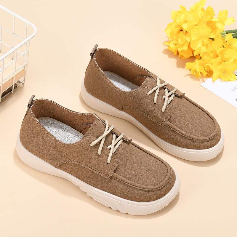 Spring and Autumn2025New Casual Shoes Soft Thick Sole Wear-Resistant Breathable Soft Old North Shoes Loafers Slip-On Trendy Shoes