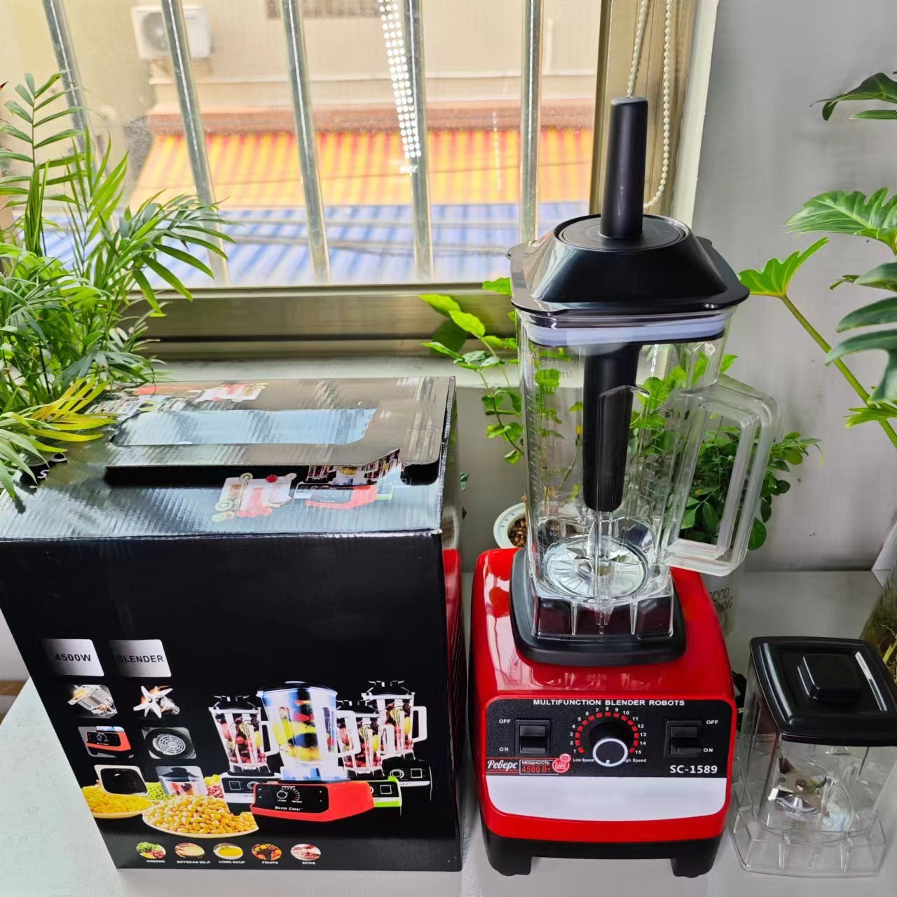 4L8in1blender Stainless Steel High-Power Pure Copper Blender Meat Grinder Ice Crusher Juicer Blender