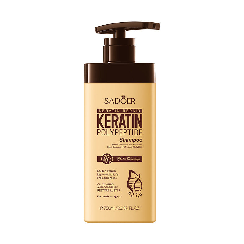 Keratin Peptide Anti-Dandruff Shampoo SADOER Fluffy Cleansing Shampoo Cross-Border Wholesale