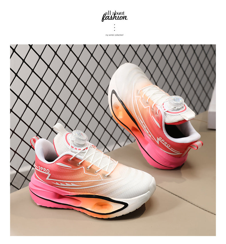 Red Rabbit9PRO Children's Fashion Casual Rotating Buckle Sports Shoes for Girls Lightweight Non-Slip Wear-Resistant Running Shoes for Boys