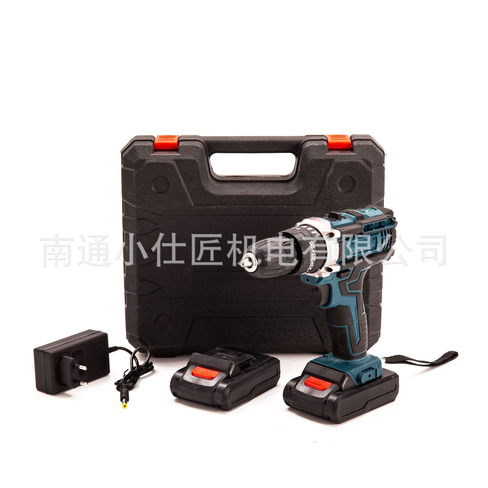 Cross-Border Cordless Drill One Battery One Charger Dual-Speed Brushless Rechargeable Impact Drill Household High Power Export Amazon Model