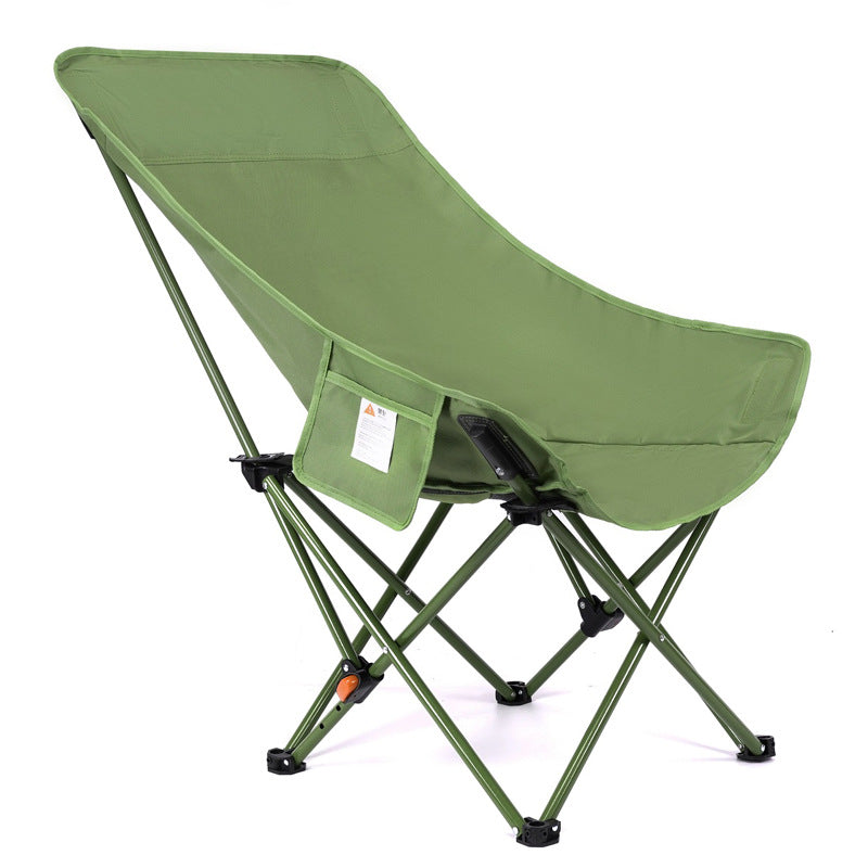 Three-Position Adjustable Moon Chair Reclining Heightened Backrest Outdoor Folding Camping Portable Multi-Functional Chair Camping Chair
