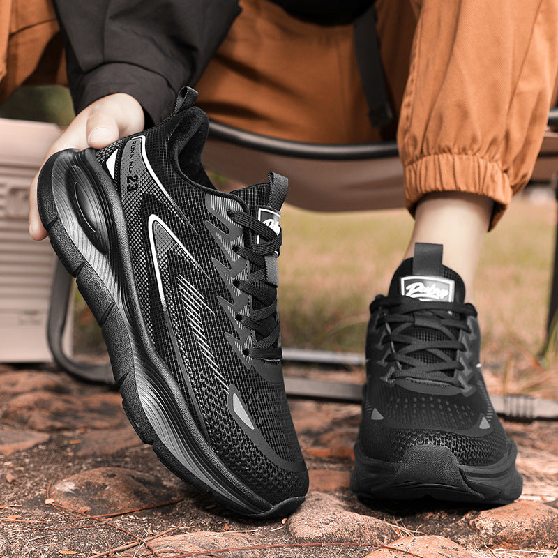 Large Size Leather Surface Fleece-Lined Thickened Warm Casual Sports Shoes Waterproof Non-Slip Cotton Shoes Real Explosive Carbon Plate Running Shoes