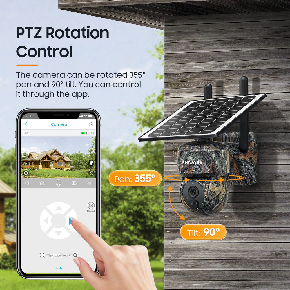 Outdoor Maple Leaf Camouflage Solar Camera4MP Low Power Consumption4G High Definition Forest Remote Early Warning Monitoring
