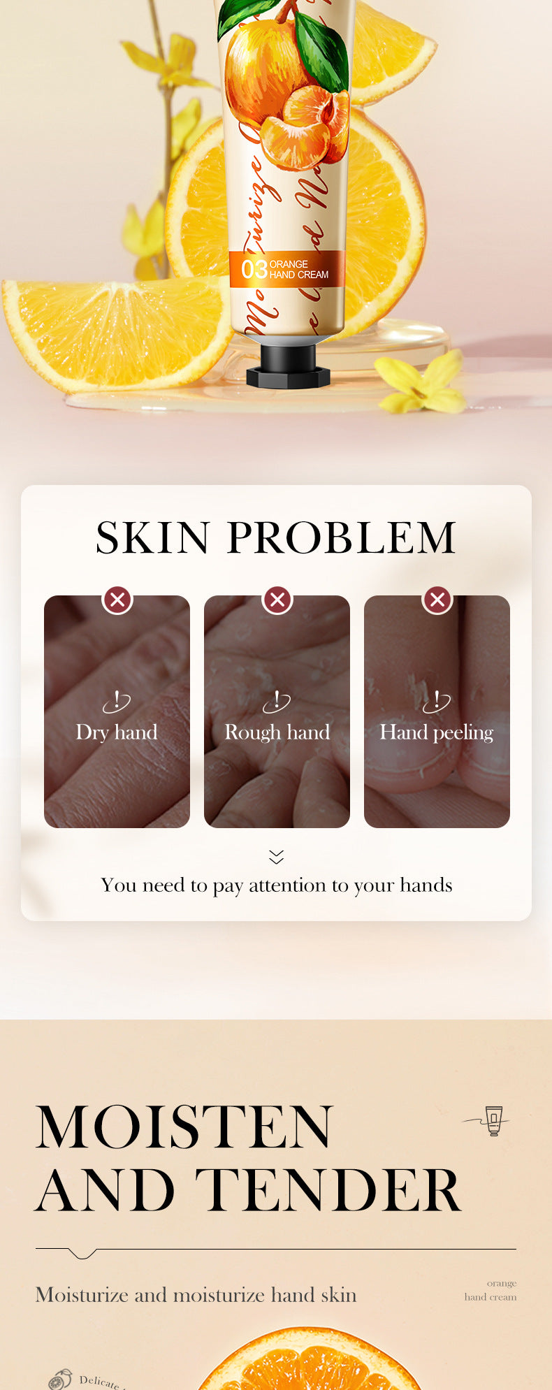 Full English Plant and Fruit Hand Cream FAYANKOU Moisturizing Autumn and Winter Anti-Dry Crack Hand Cream  Foreign Trade Wholesale