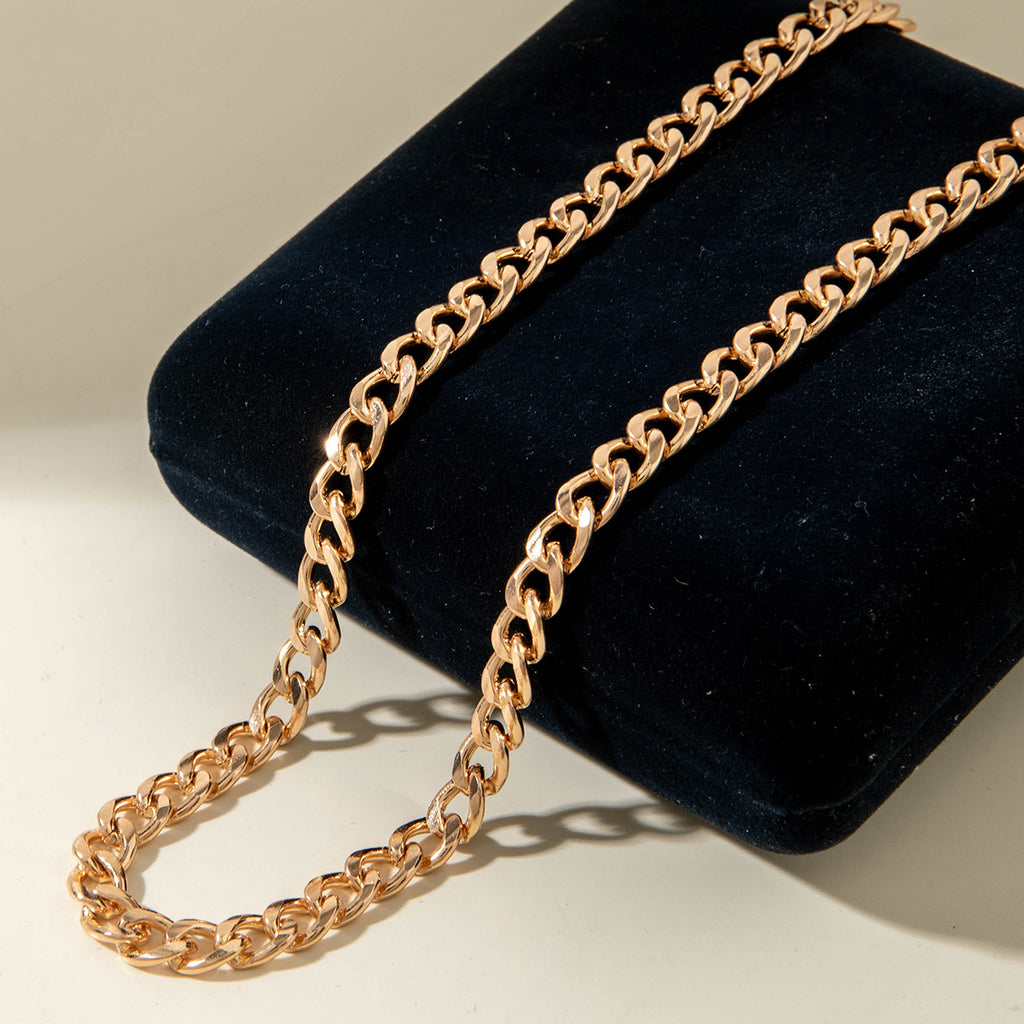 European and American Ornament Fashion Hip-Hop Short Thick Chain Geometric Necklace Metal Exaggerated Necklace