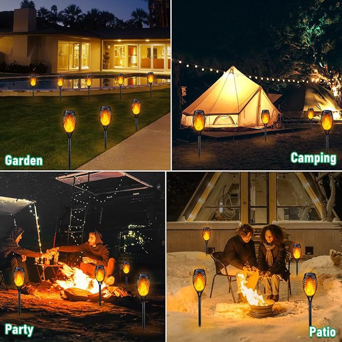 Popular96LED Solar Torch Light Outdoor Garden Flame Light51LED Lawn Garden Landscape Light