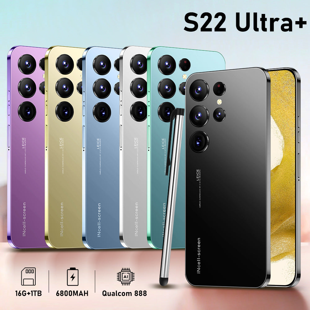 Mobile Phone S22Ultra+16+1T Memory Android Smartphone Ultra Large Screen Flagship Full Screen