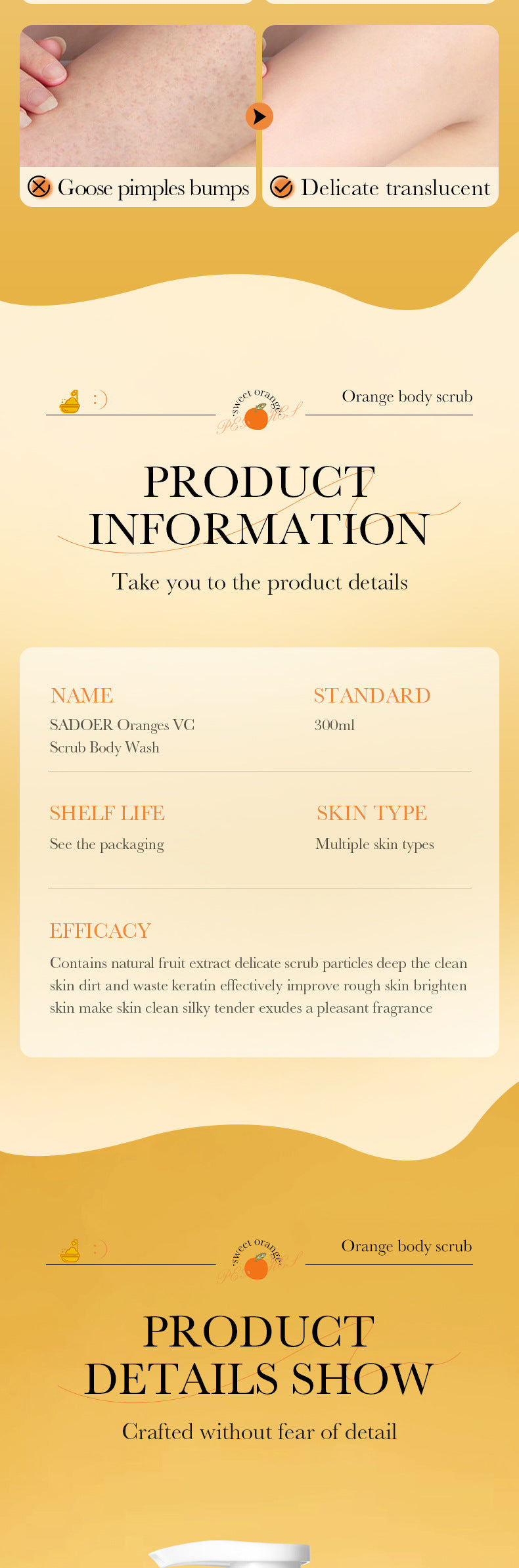 Full English Fruit Body Wash300mlSADOER Kiwi Body Scrub Shower Gel  Wholesale