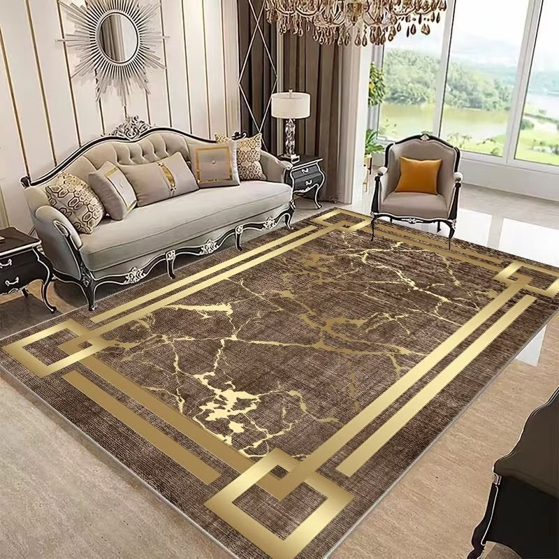 Crystal Velvet Carpet Luxury Stain-Resistant Easy Care Sofa Coffee Table Rug Home Bedroom Wear-Resistant Non-Slip Bedside Warm Blanket