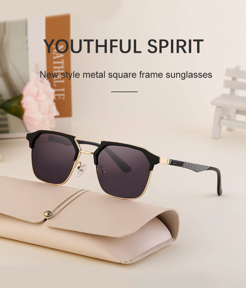 European and American Fashion Cat Eye Sunglasses for Men, Unique High-End Feel, Men's Driving Glasses Wholesale shades