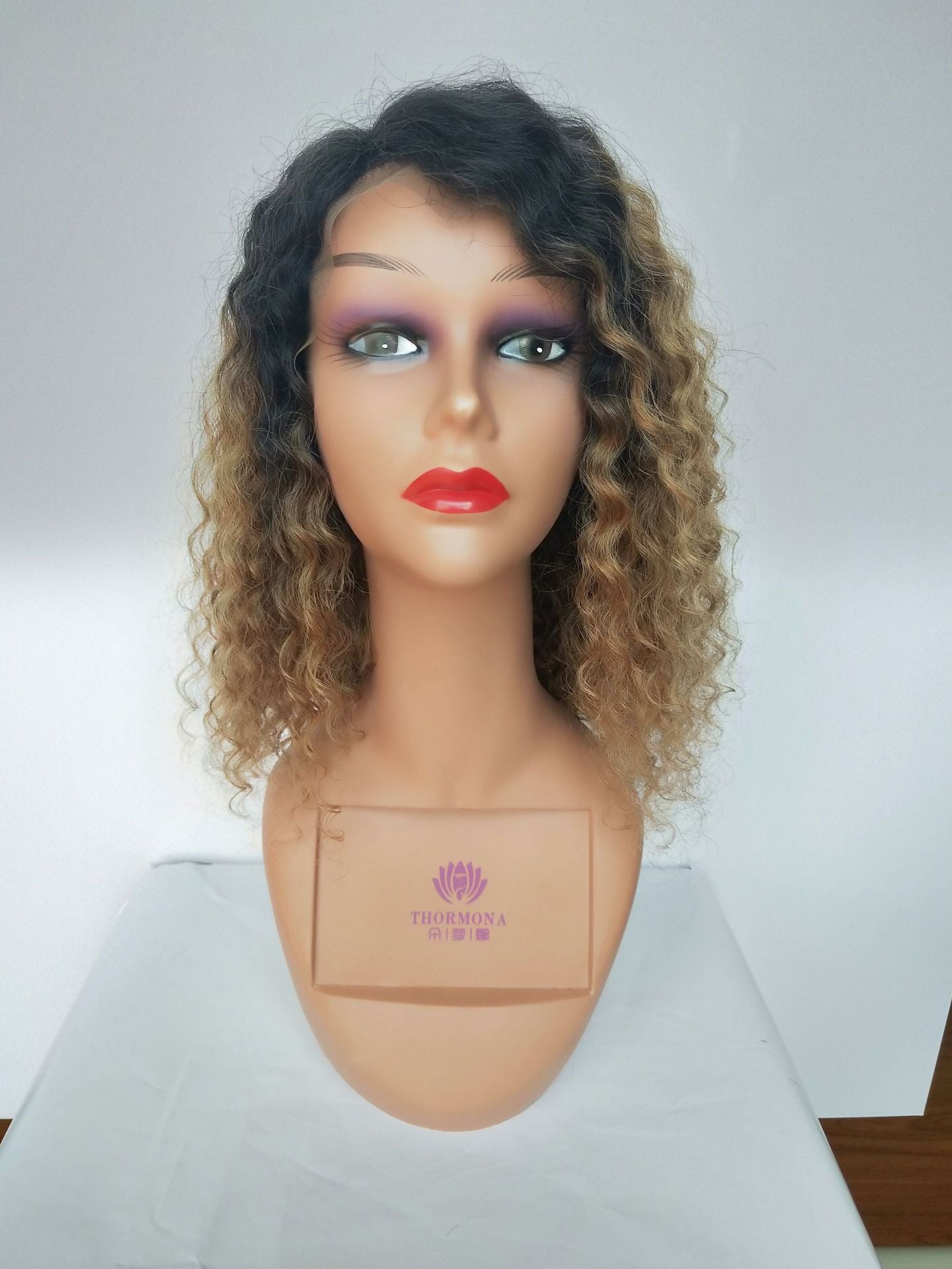 European and American Style Women's Wavy Short Curly Hair Small Curls Explosive Hairpiece Real Human Hair Wig Wholesale Real Human Hair Wig