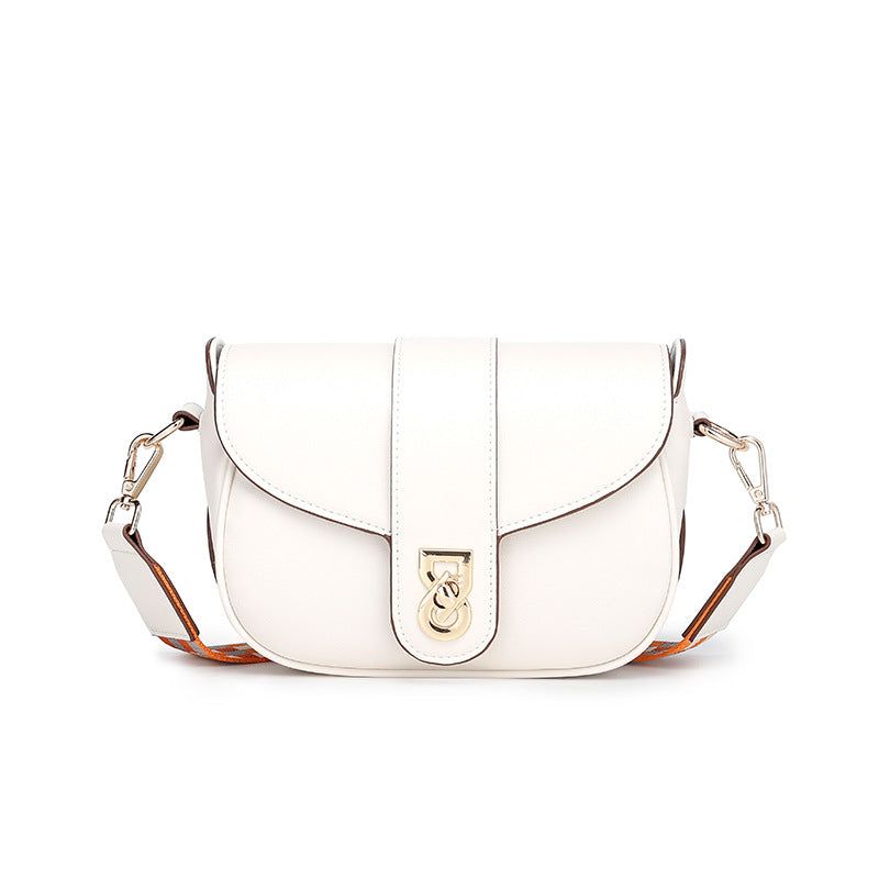 Original Design Niche Texture Saddle Bag with Webbing for Women, Versatile Fashionable Shoulder Bag, Casual Crossbody Bag for Daily Use