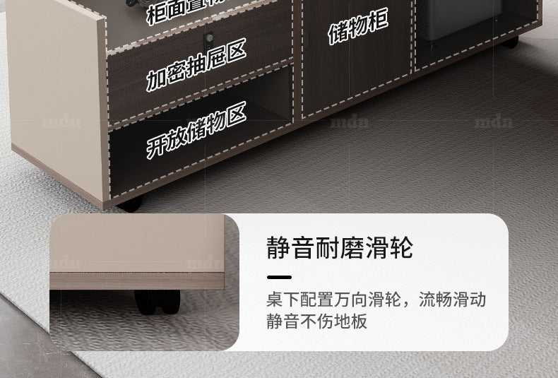 Office Desk Boss Desk and Chair Set Manager Supervisor Light Luxury High-End Office Desk and Chair Set Executive Office Desk