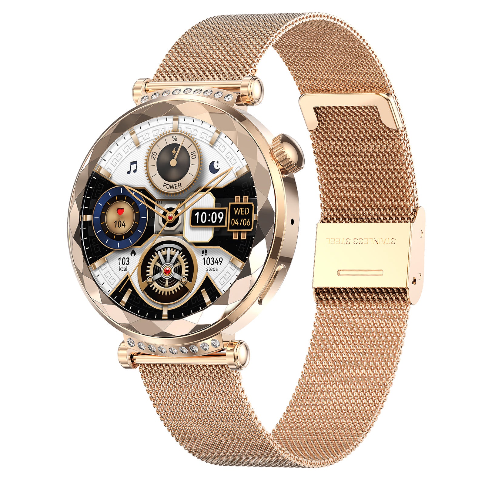 HK88Smart Watch1.19inch Bluetooth Call True Heart Rate Pedometer Sleep Monitor Women's Sports Watch