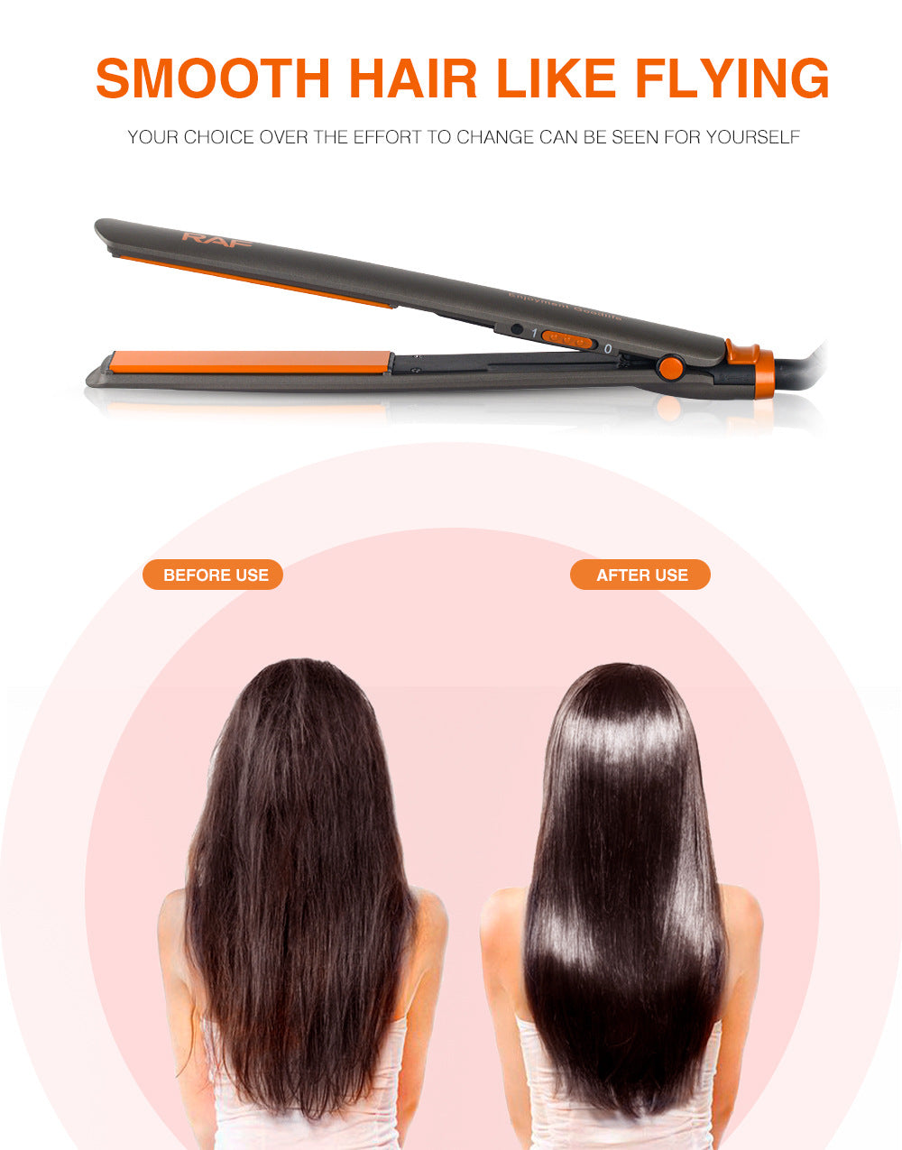 Hair Straightening Iron Portable Hair Curler for Dormitory and Home Use, Fluffy and Easy to Carry, Multifunctional Curling Iron