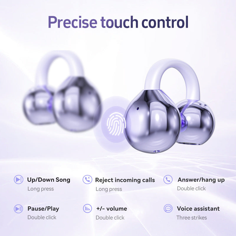 Popular M108Bone Conduction Ear Clip Bluetooth Headset Ultra-Long Battery Life Noise Reduction True Wireless Bluetooth Headset