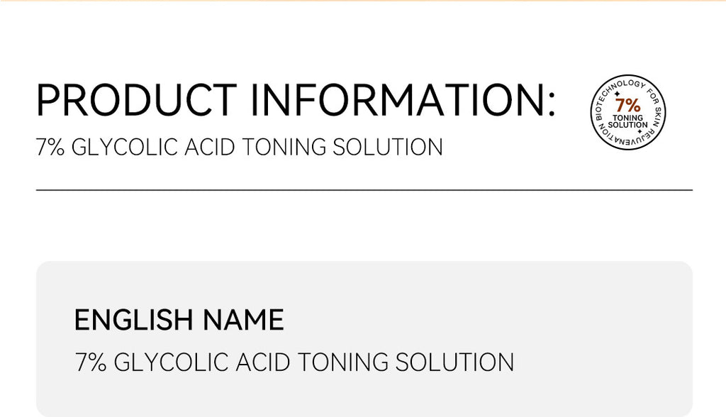 Exclusive for 7%Glycolic Acid Lotion Glycolic acid toner Fruit Acid Exfoliating Skincare
