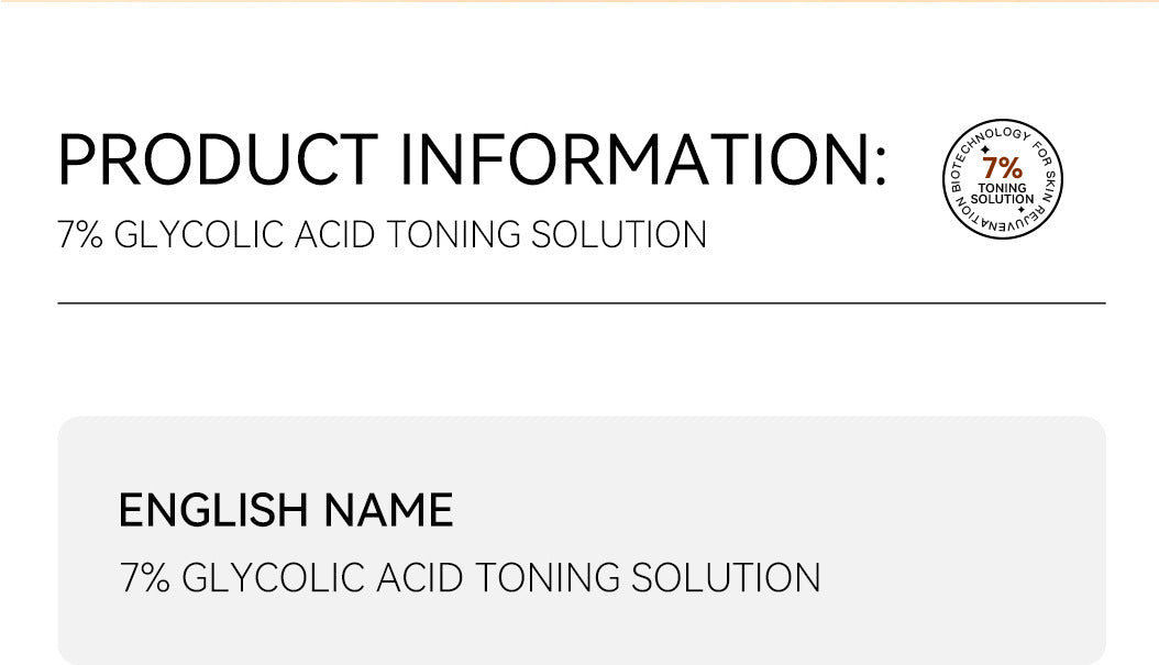 Exclusive for 7%Glycolic Acid Lotion Glycolic acid toner Fruit Acid Exfoliating Skincare