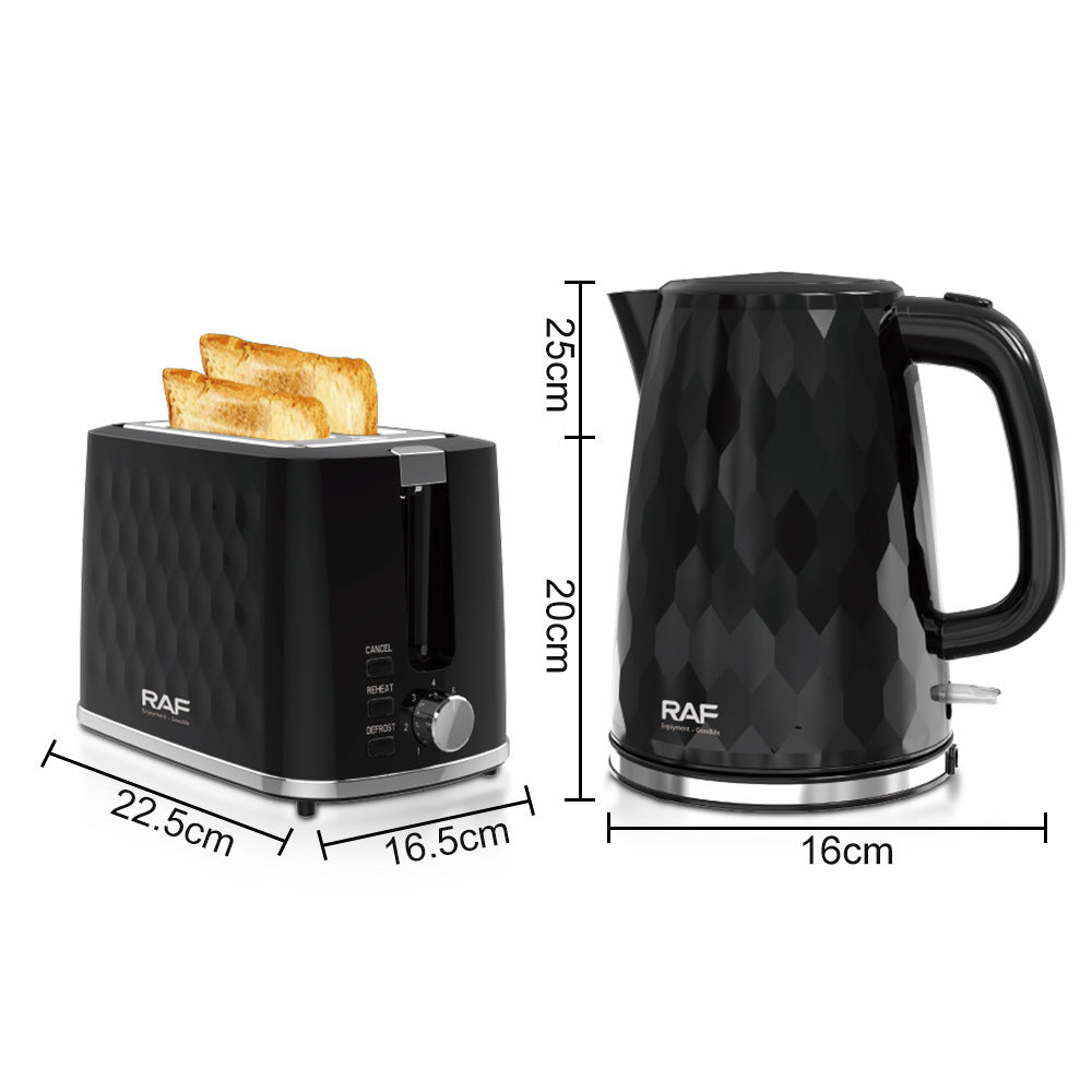 RAF European Standard High Power 2-in-1 Household Anti-Dry Burning Electric Kettle Insulated Kettle Toaster R19000