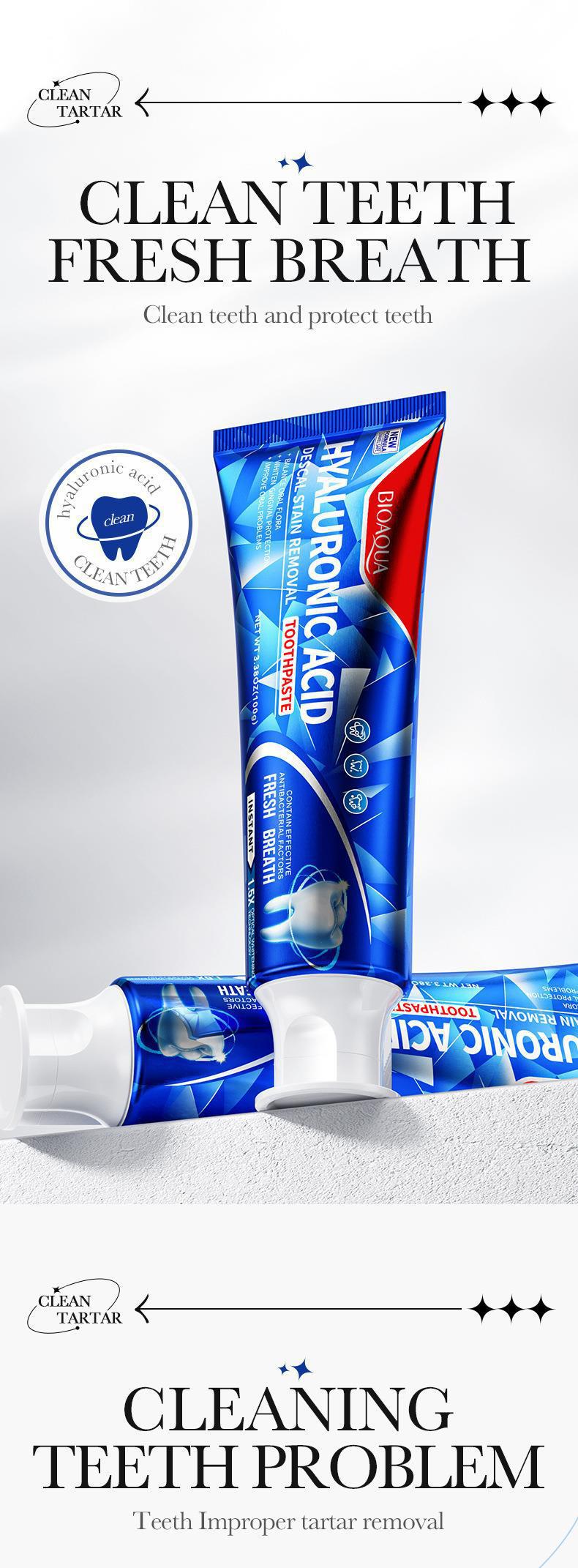 Foreign Trade  BIOAOUA Baking Soda Gum Care Toothpaste Clean the Mouth and Freshen Breath Genuine Toothpaste Wholesale