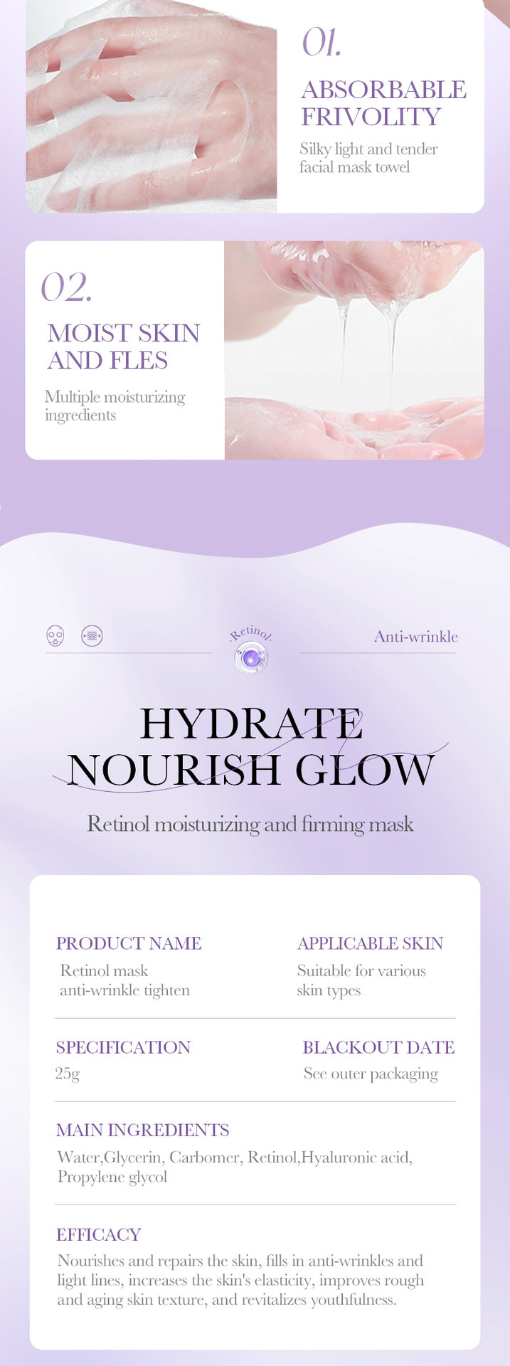 Full English Mask25g BIOAOUA Dimension C Retinol Hydrating Moisturizing Mask Sheet Pack  Wholesale