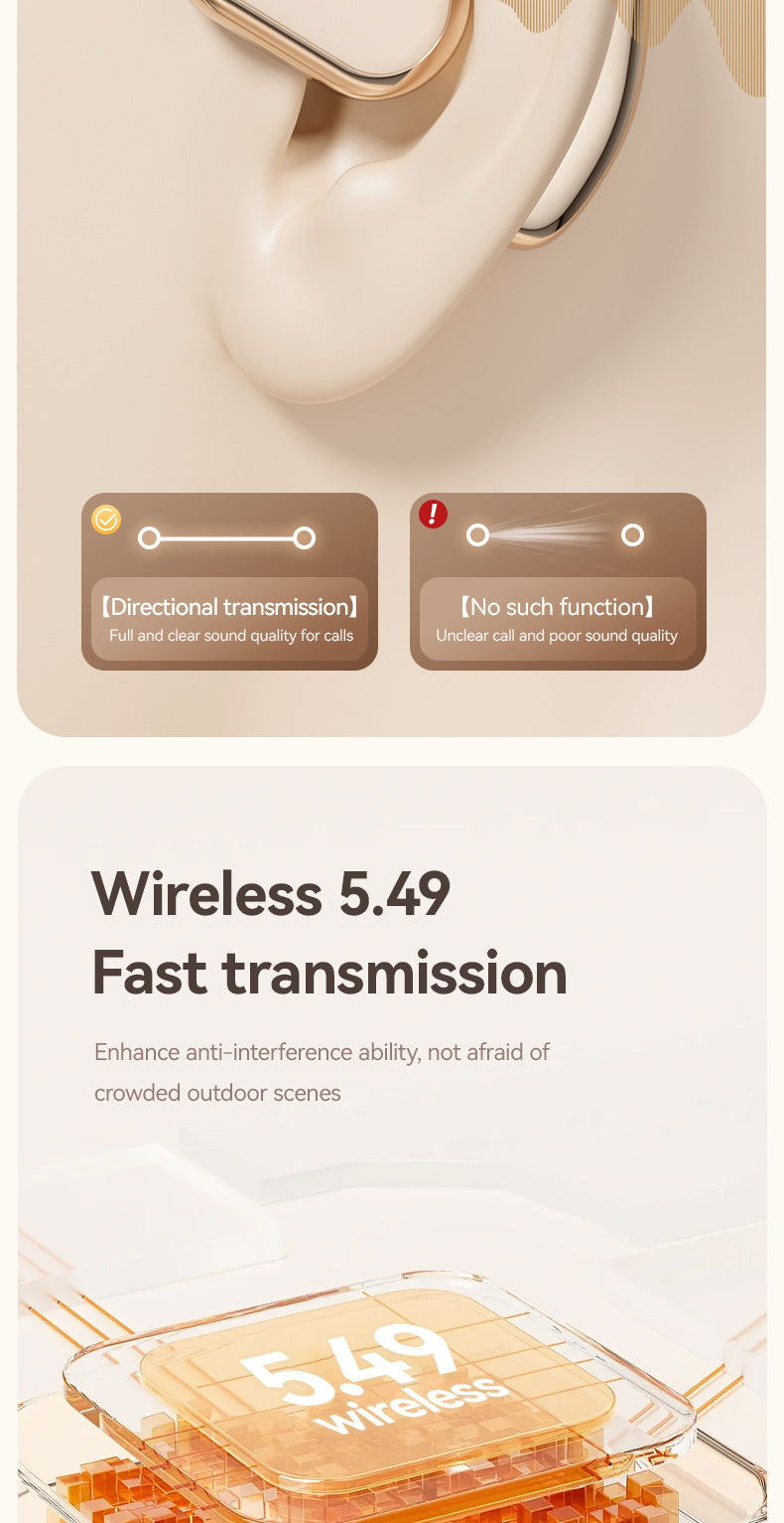 Chengruida M76Open Wireless Bluetooth Earphones Bone Conduction Ear-hook Running Sports Bluetooth Earphones