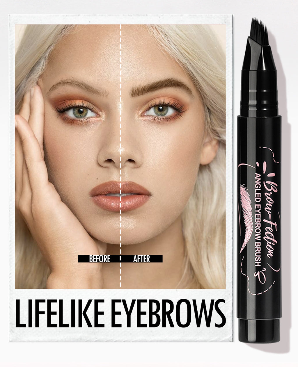 Specially Designed Multi-Pronged Plush Waterproof Eyebrow Pencil Long-Lasting Non-Fading Liquid Eyebrow Pencil for Distinct Wild Eyebrows