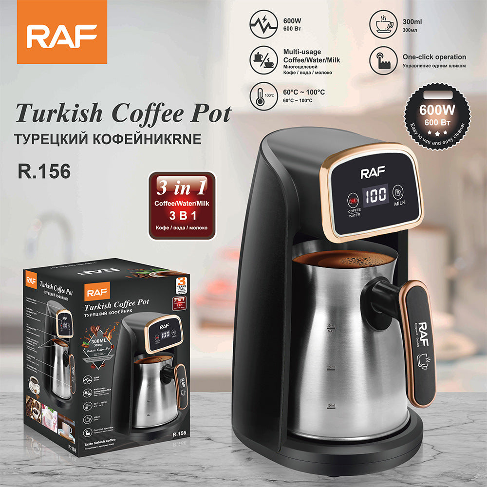 RAF Home Heating Stainless Steel New Turkish Coffee Pot Portable Office Coffee and Tea Maker R156