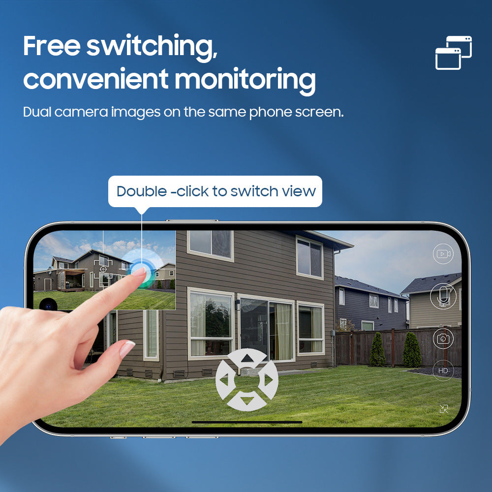 Source Factory Specializes in Solar-Powered Gun Ball Linkage HD600Multi-camera Multi-view Courtyard Surveillance