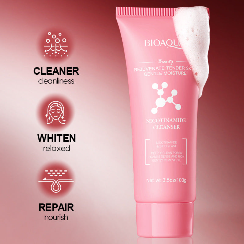 Niacinamide Skin Rejuvenating Facial Cleanser BIOAOUA Hydrating Deep Cleansing Facial Cleanser Cross-Border Foreign Trade Wholesale