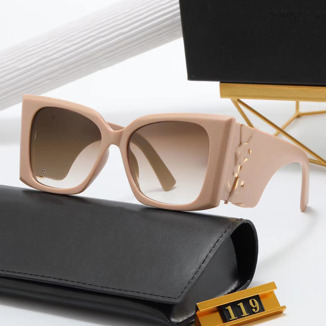 Yang Shulin's Same Style High-Quality Fashion Sunglasses Cat Eye Women's Sunglasses Sun Protection UV Protection Men's Style119