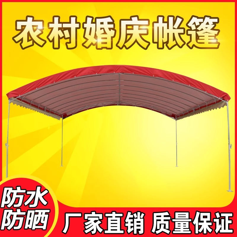 Outdoor Sunshade Shelter Sun Protection Waterproof Home Parking Shed Food Stall Rural Wedding Celebration Mobile Banquet Tent