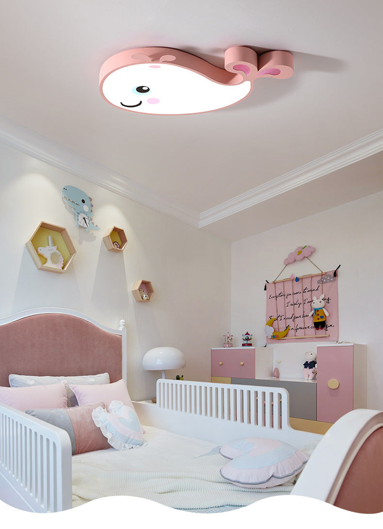 Nordic Style Simple Bedroom Light LED Ceiling Lamp Whale Creative Personality Study Room Cozy Modern Dining Room Lighting