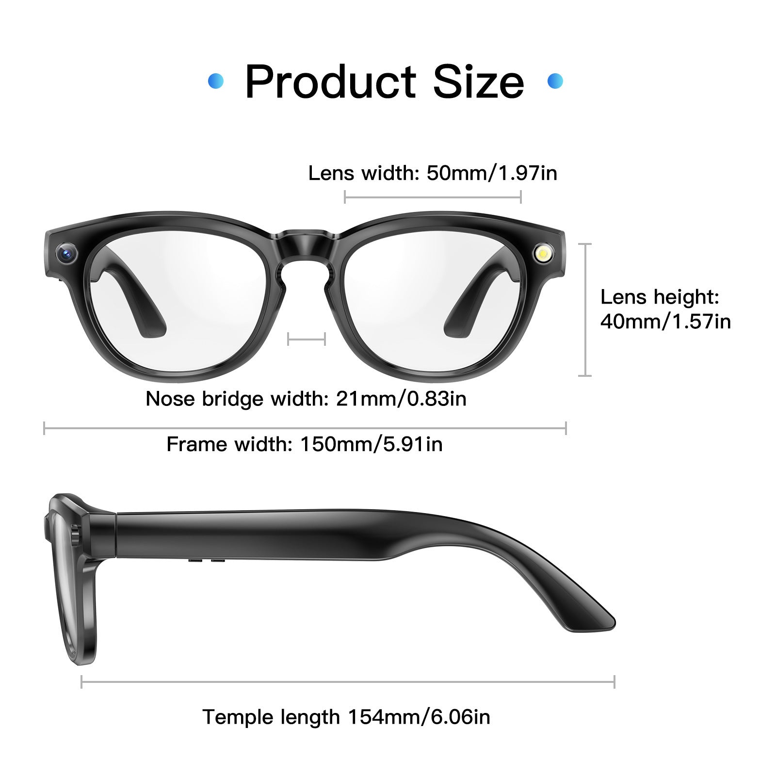 New ai Smart Glasses mate2With Camera for High-Definition Photo and Video Recording GS380Bluetooth Glasses