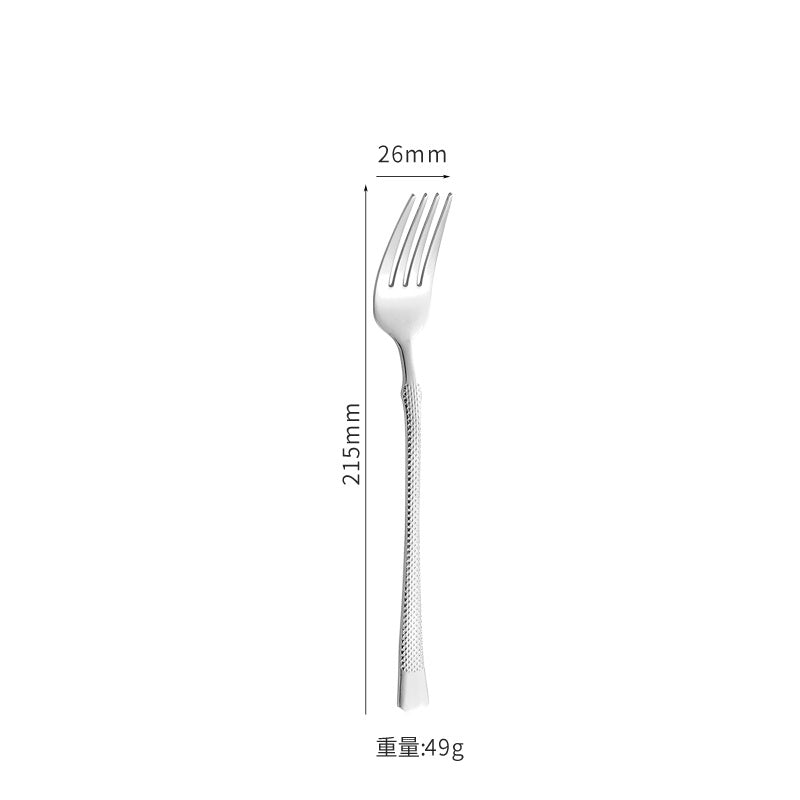 201Stainless steel tableware hotel high-end cutlery set24Set of Restaurant Star Point Steak Knife and Fork Set