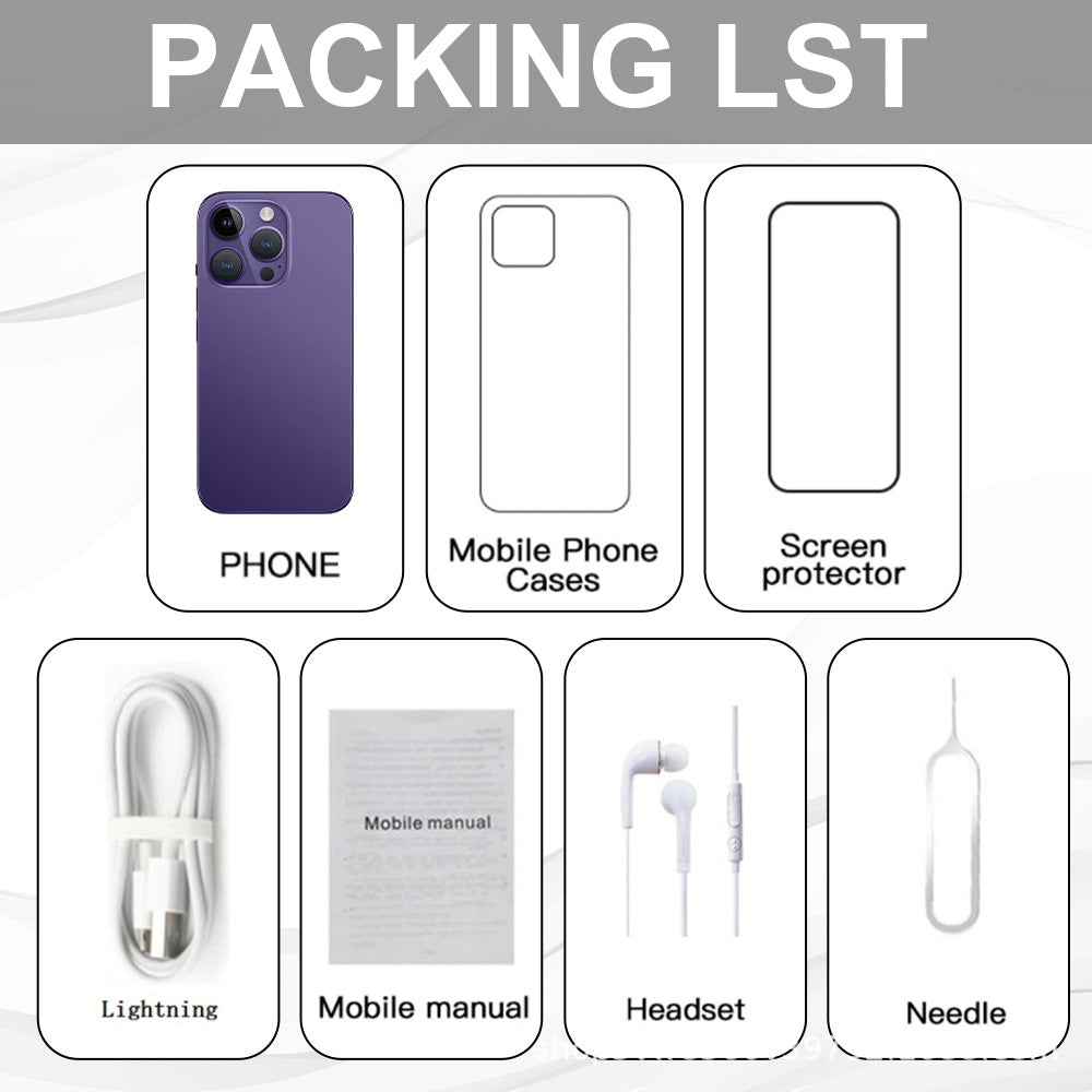 New Smartphone i15promax Large Screen Android Phone Direct Supply Overseas In-Stock All-in-One Machine