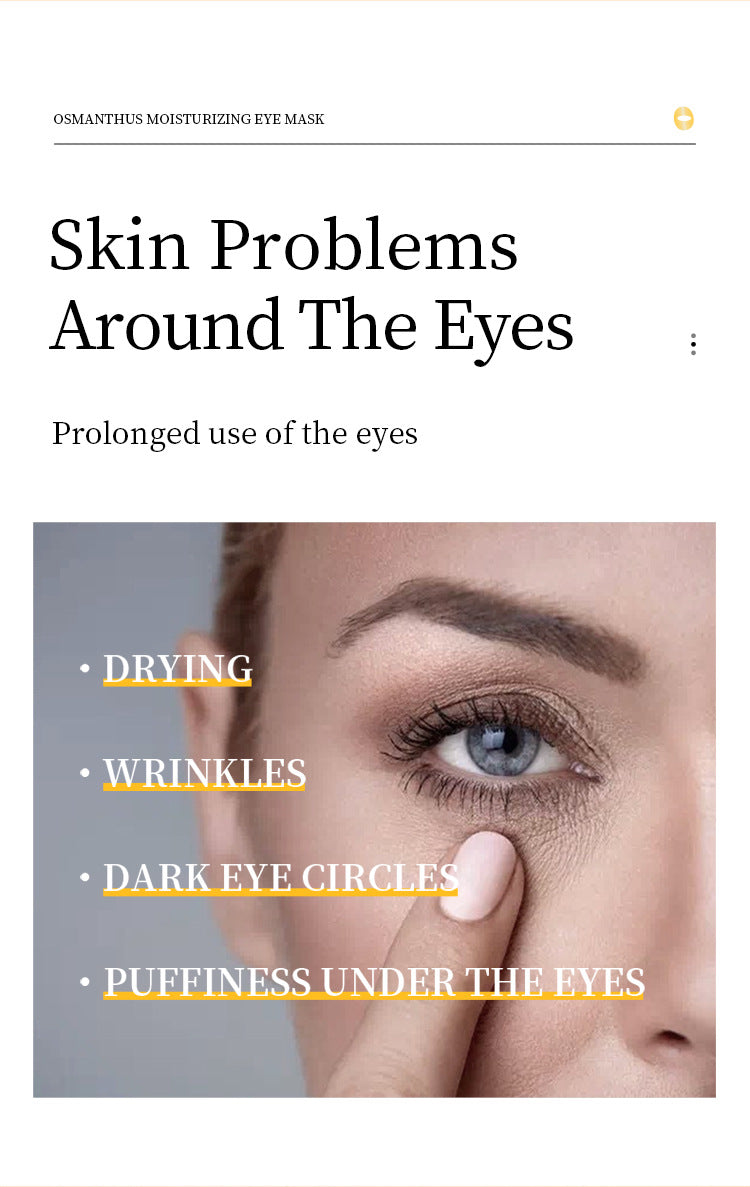 Full English Golden Osmanthus Eye Mask Patch SADOER Moisturizing and Hydrating to Reduce Dark Circles  Foreign Trade Live Wholesale