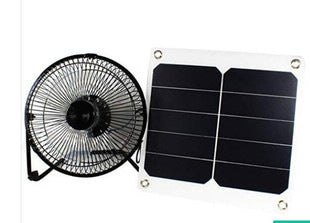 10W 12V Solar Panel and Fan RV Travel Car Camping Pet Chicken Coop Ventilator