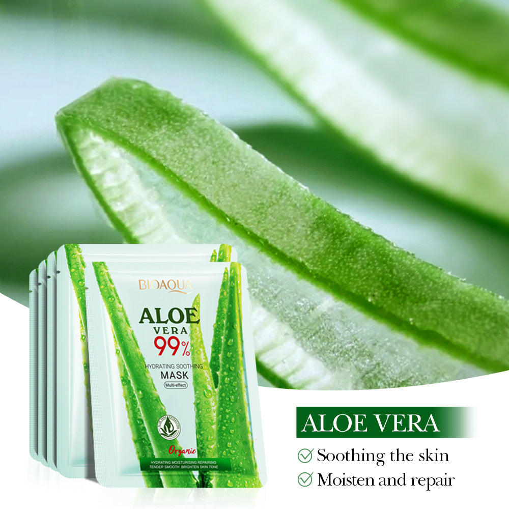 Aloe Vera Mask BIOAOUA Moisturizing, soothing, nourishing, hydrating face mask cross-border wholesale