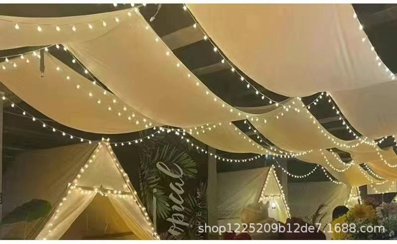 Indoor Camping Style Canopy Internet Celebrity Bar Cafe Atmosphere Decoration Fabric Long Strip Background Cloth Outdoor